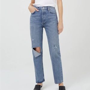 AGOLDE 90's High Rise Pinch Waist Jean in Lineup / 28